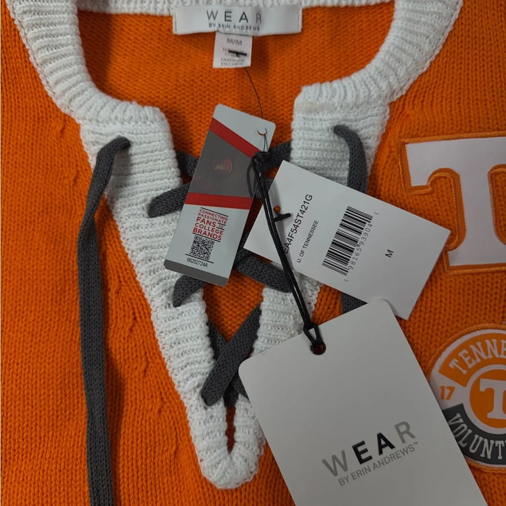 WEAR by Erin Andrews Tennessee Volunteers Lace-Up Sweater NWT M - Picture 8 of 9